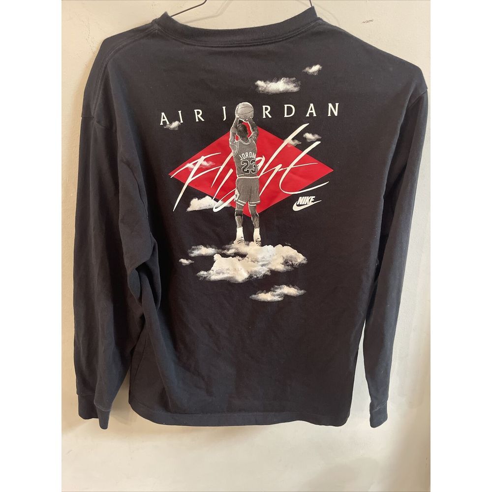 Jordan Flight Essentials '85 Long Sleeve Black Shirt DH8962-010 Size Medium
